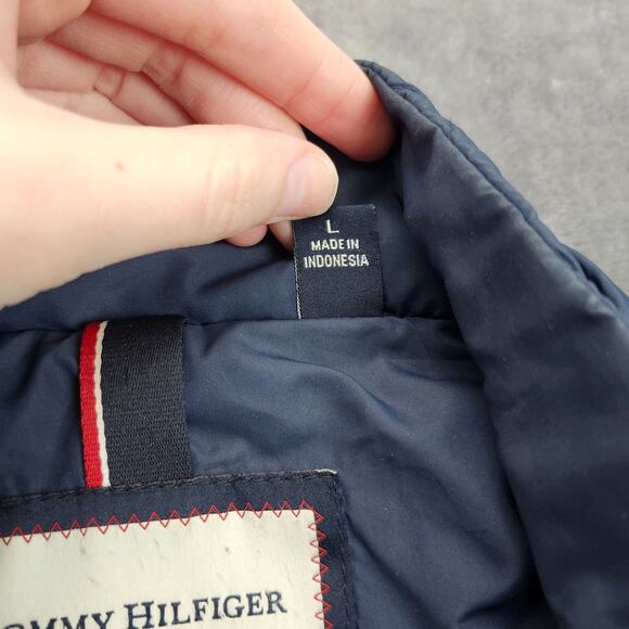 Tommy Hilfiger Quilted Zip-Up Jacket Blue Size L - Picture 4 of 11